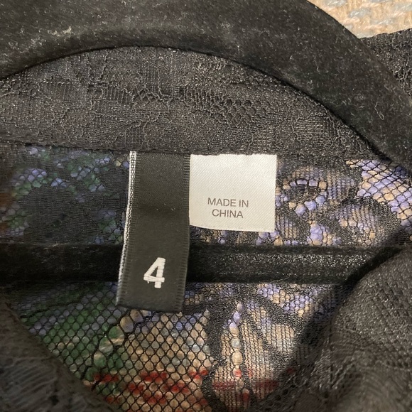 Black Lace H&M Button-Down - Picture 4 of 4